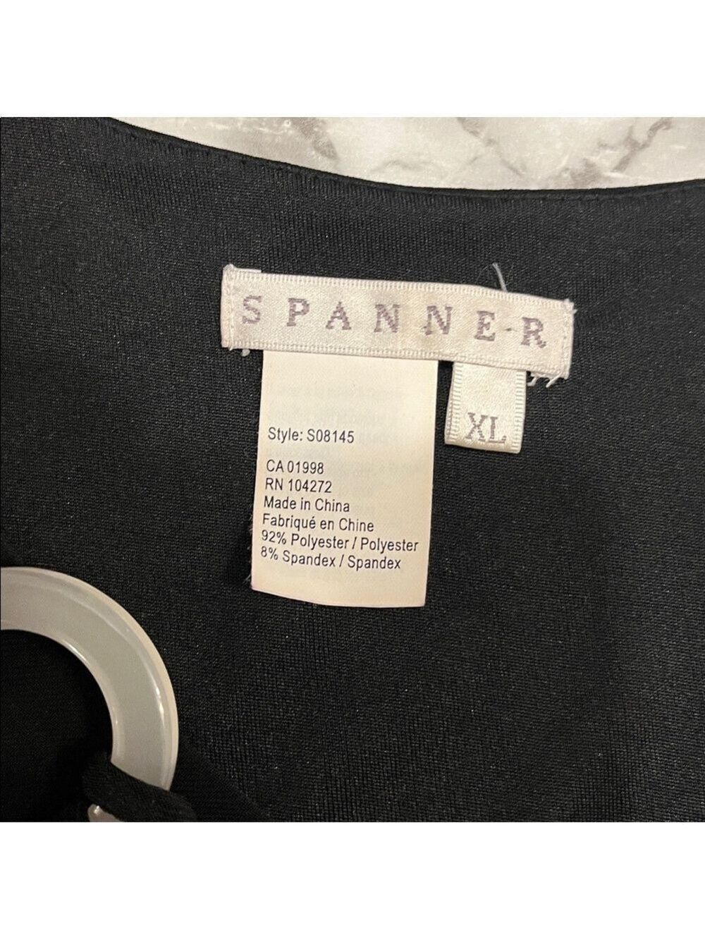 SPANNER Black V Neck Cocktail Dress with Plastic Circles Plus size XL - Picture 9 of 11